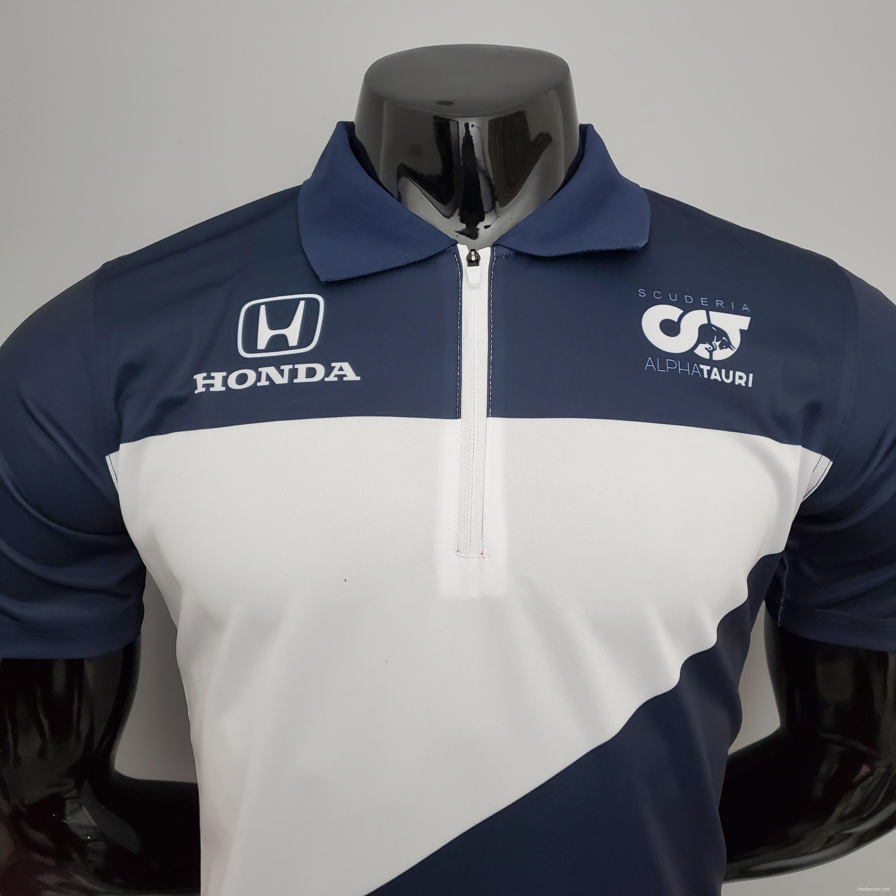 F1 Formula One Honda Blue White S-5XL