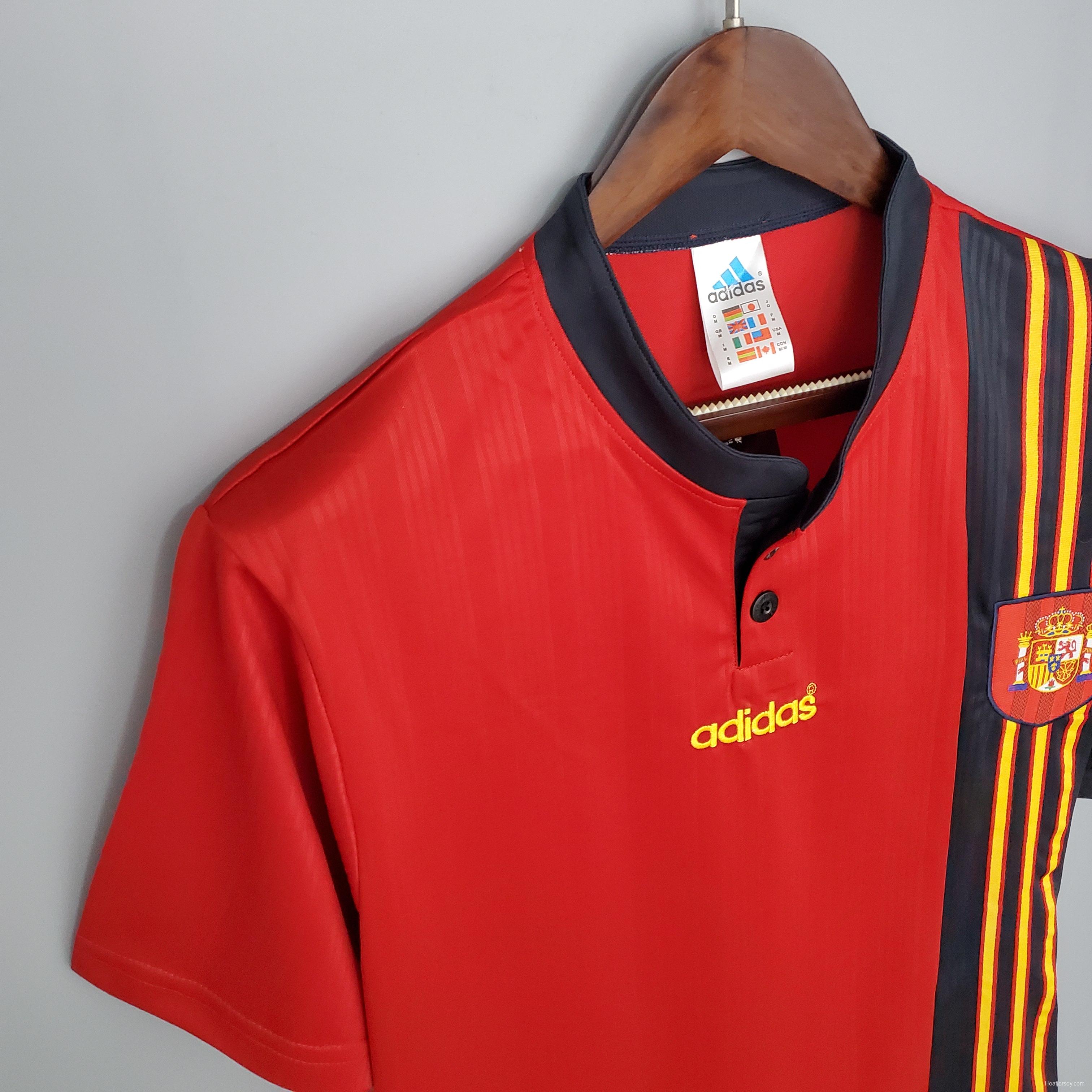 Retro Spain 1996 home Soccer Jersey