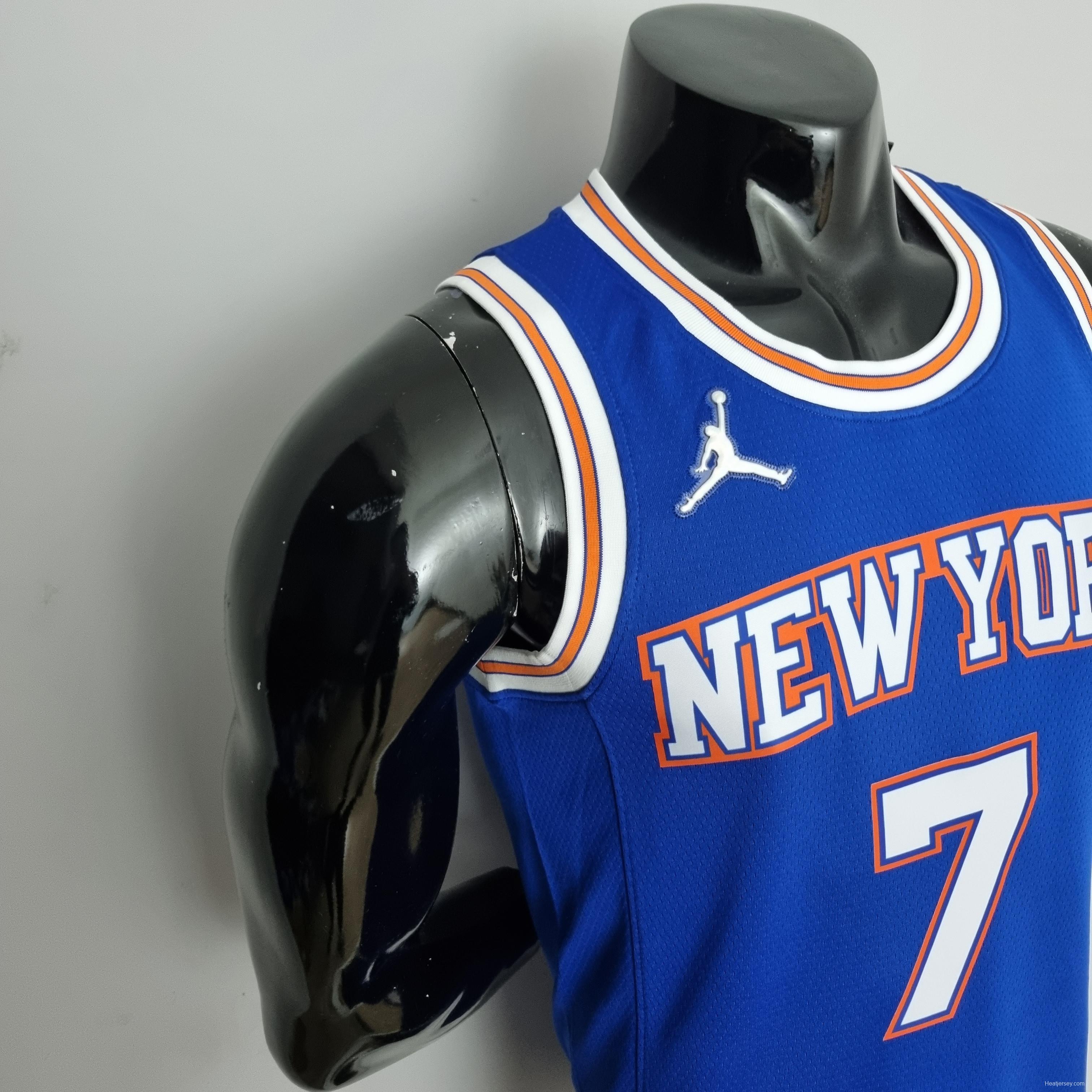 75th Anniversary Anthony #7 New York Knicks Jordan Limited Blue NBA Jersey