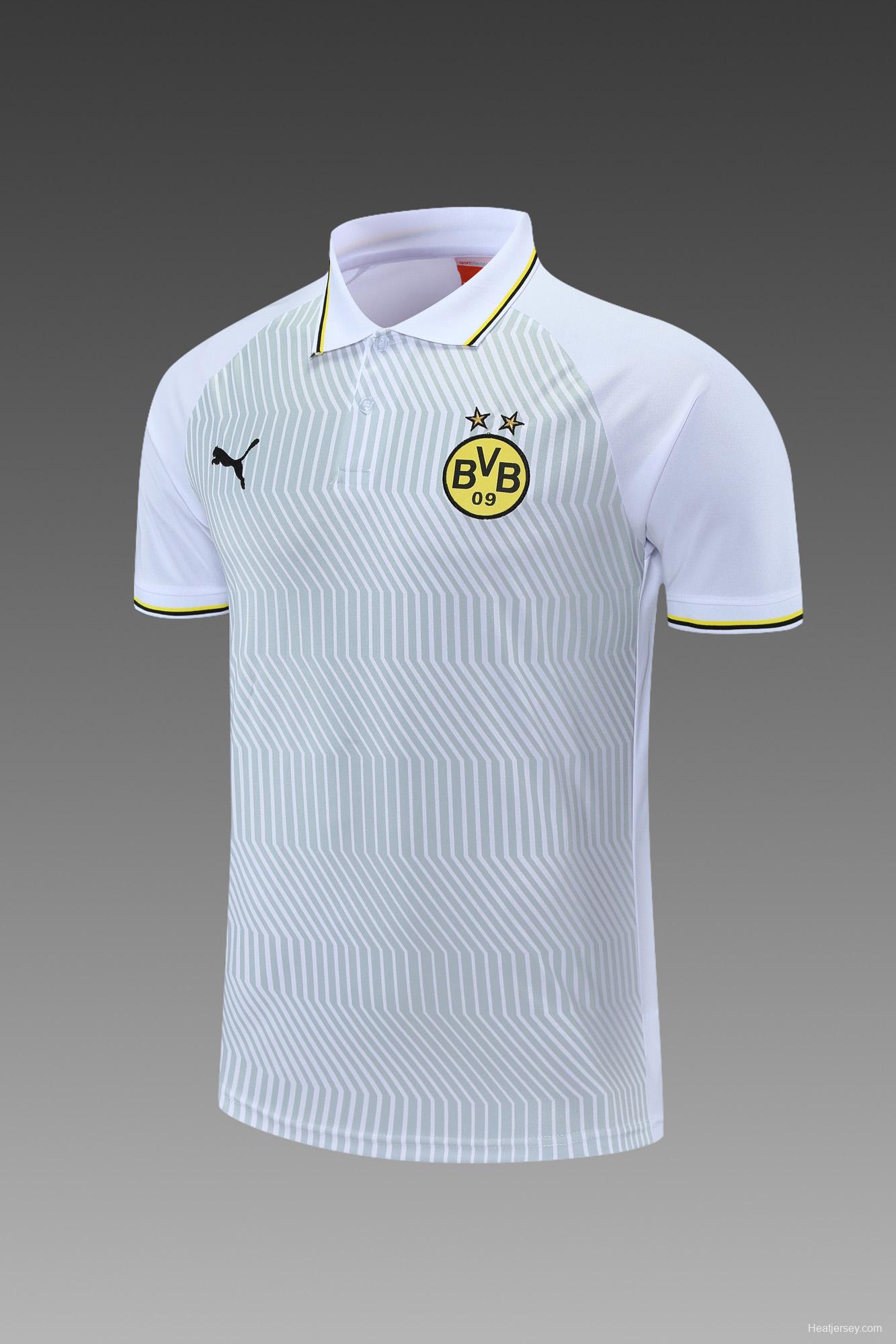 Borussia Dortmund POLO kit White and green pattern (not supported to be sold separately)