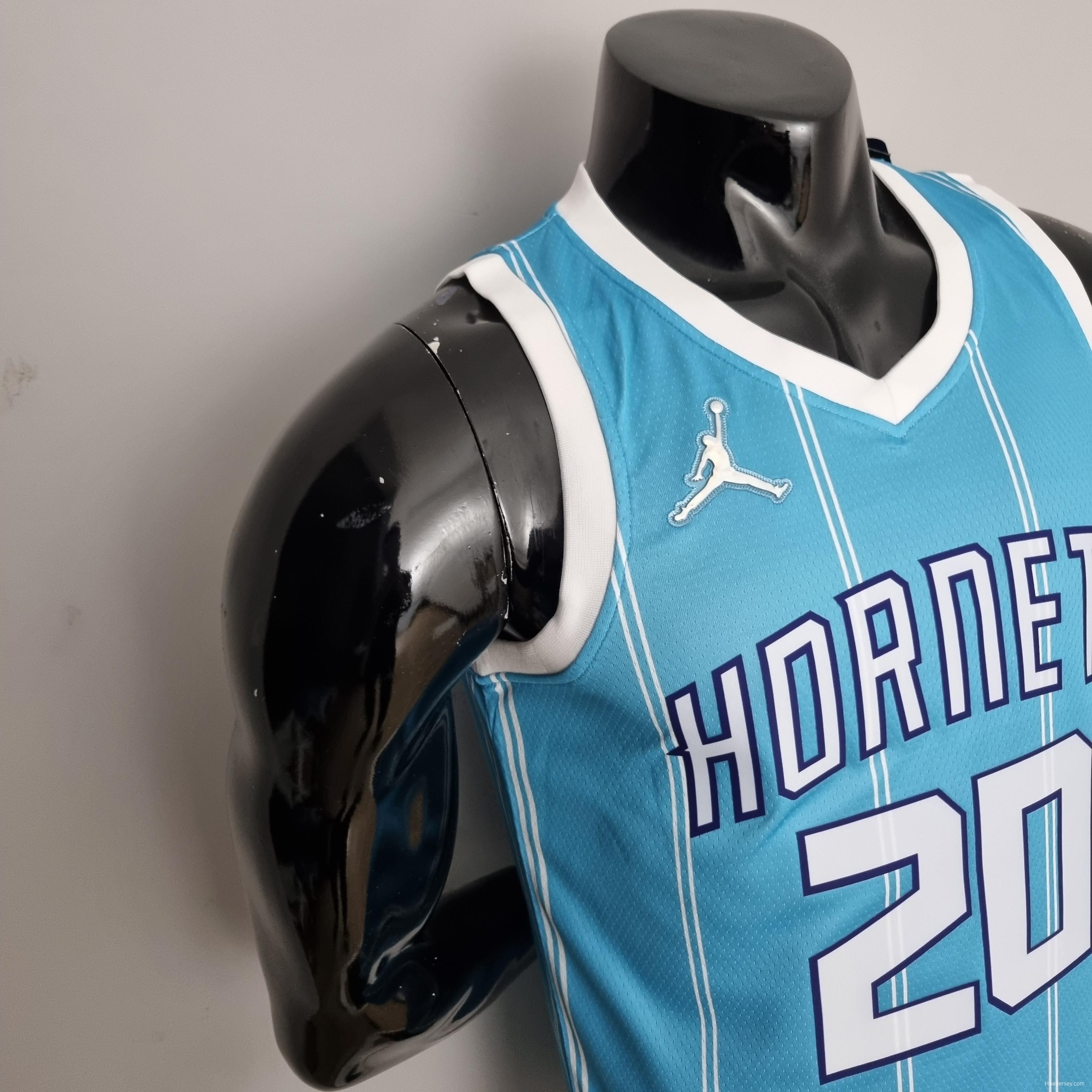 75th Anniversary Hayward #20 Charlotte Hornets Blue NBA Jersey