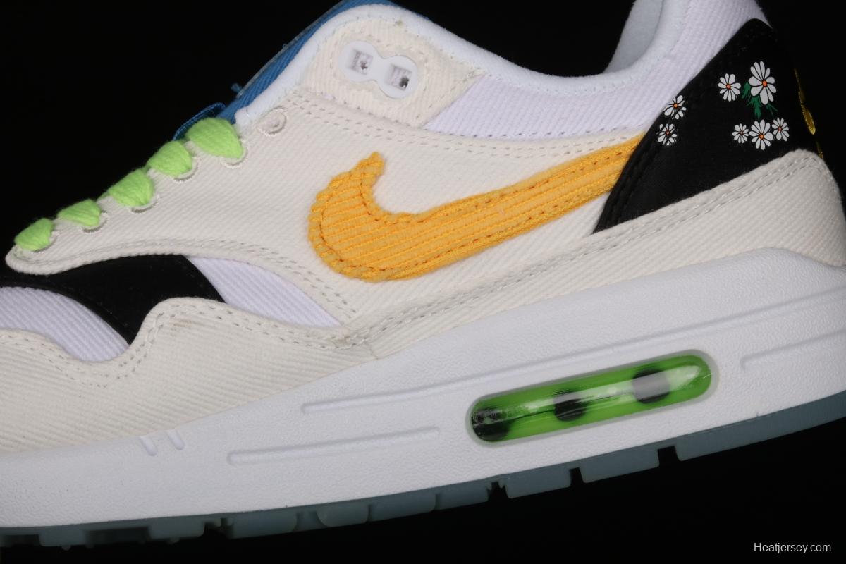 NIKE Air Max 1 Daisy Pack daisy half-palm air cushion retro running shoes CW6031-100