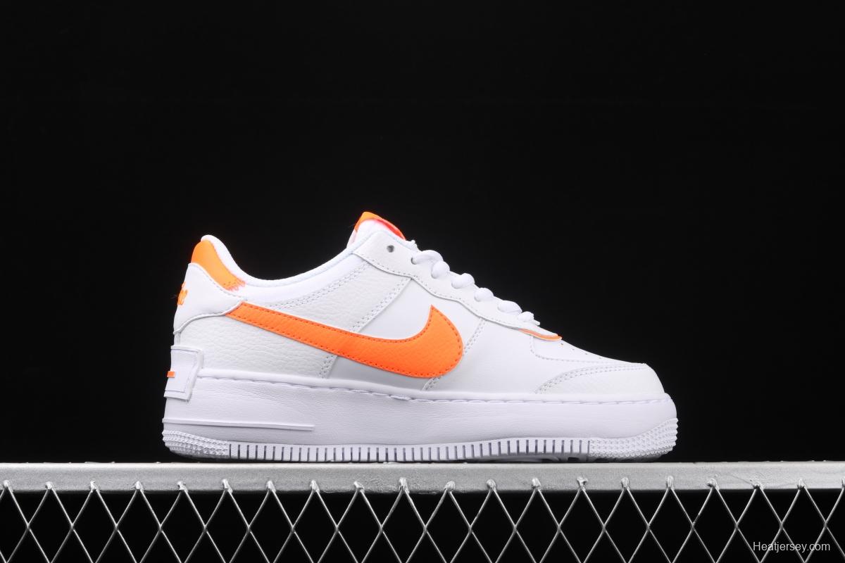 NIKE Air Force 1 ShAdidasow White Orange Light weight heightened low side White Board shoes CI0919-103