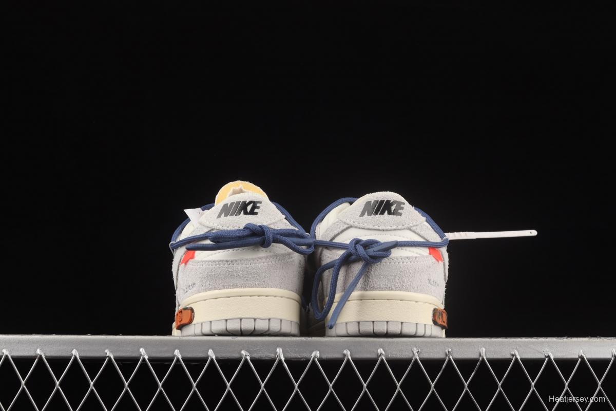 OFF-White x NIKE DUNK Low OW SB buckle rebound fashion casual board shoes DJ0950-112