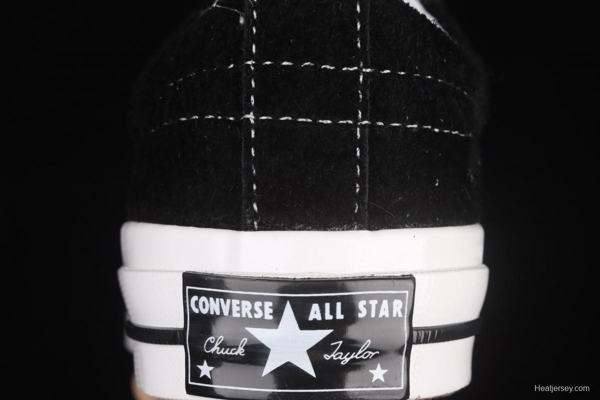 Converse One Star 21ss modified suede black and white low upper shoes 171587C