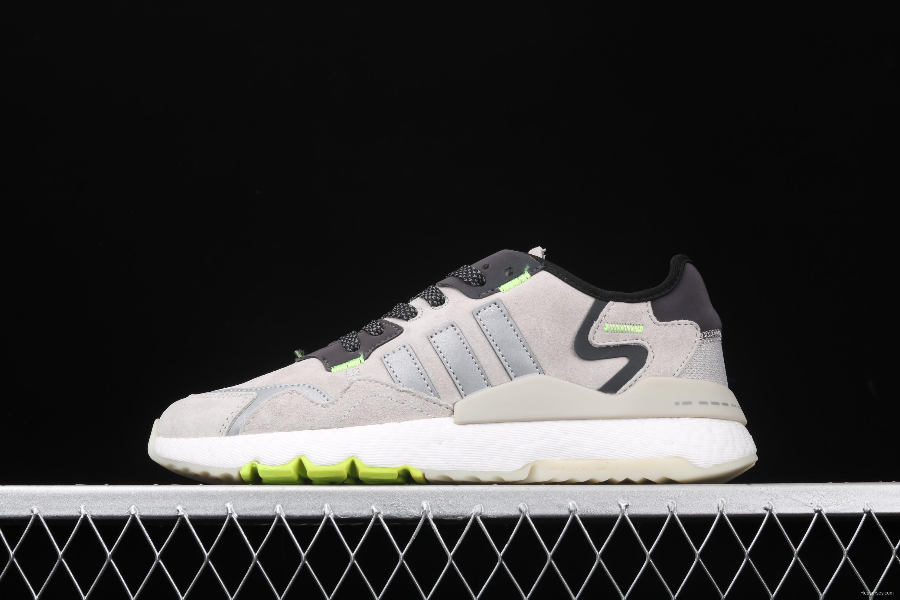 Adidas Nite Jogger 2019 Boost EG4935 suede stitching 3M reflective vintage running shoes