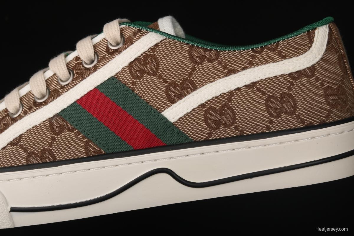 Gucci Tennis 1977 Print Sneaker canvas printed retro leisure sports board shoes