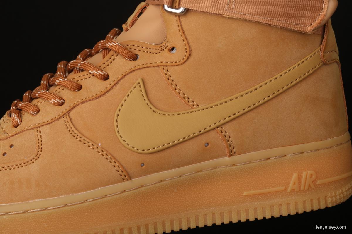 NIKE Air Force 1 High'07 2019 new wheat color high upper shoes CJ9178-200