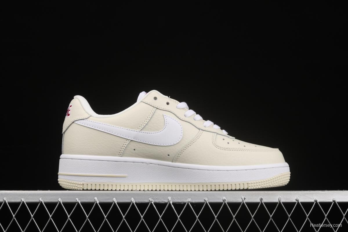 NIKE Air Force 1x 07 Rpm EMB popcorn cream low-top leisure sports board shoes CW2919-100