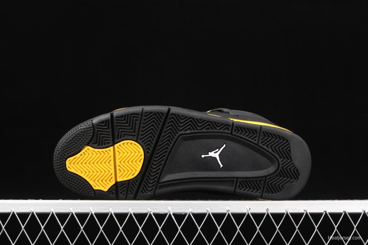 Air Jordan 4 Retro Black and Yellow 308497-008