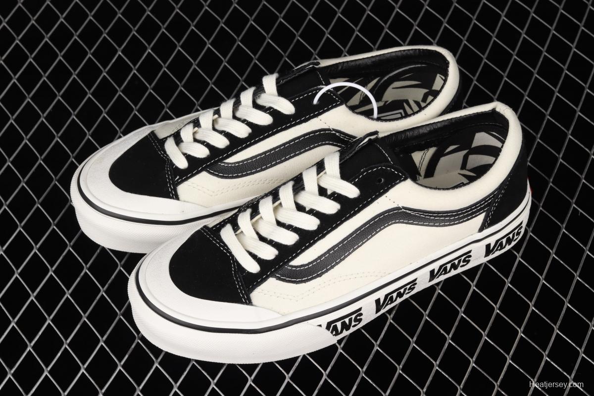 Vans Style 36 new half-crescent black and white side LOGO printed low-top casual board shoes VN0A3ZCJ9IG