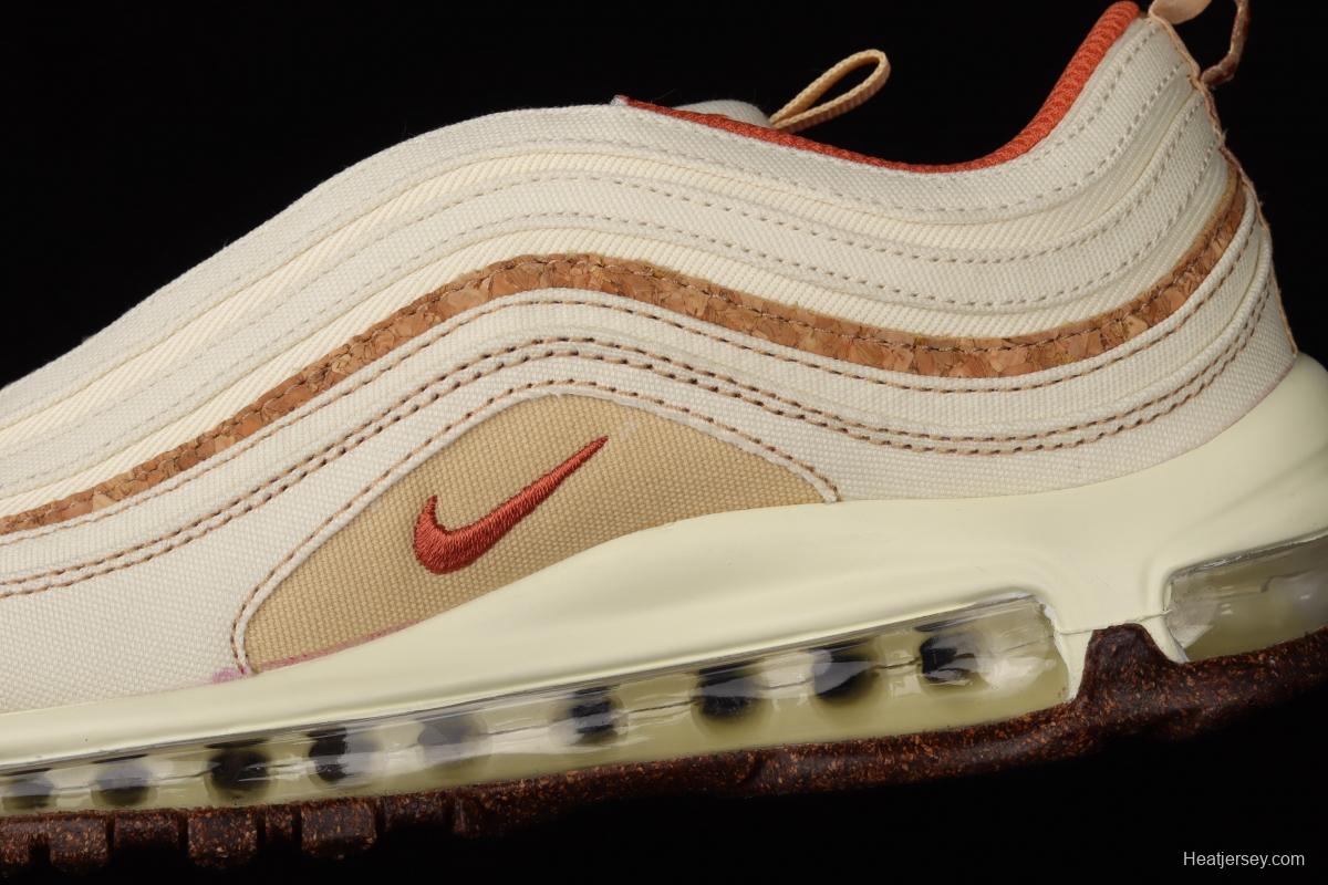 NIKE Air Max 97 SE bullet milk tea embroidered air cushion running shoes DC3986-100