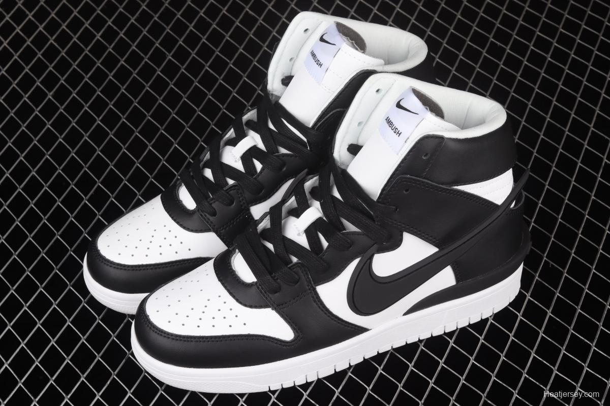 Ambush x NIKE DUNK High Black black and white panda high-top casual board shoes CU7544-001