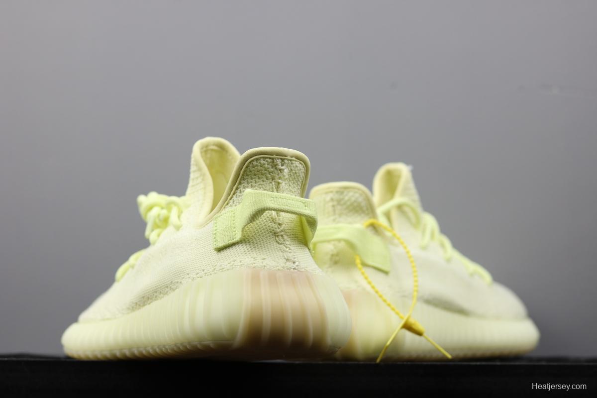 Adidas Yeezy 350V2 Real Boost Basf F36980 Darth Coconut 350 second generation light yellow original BASF popcorn