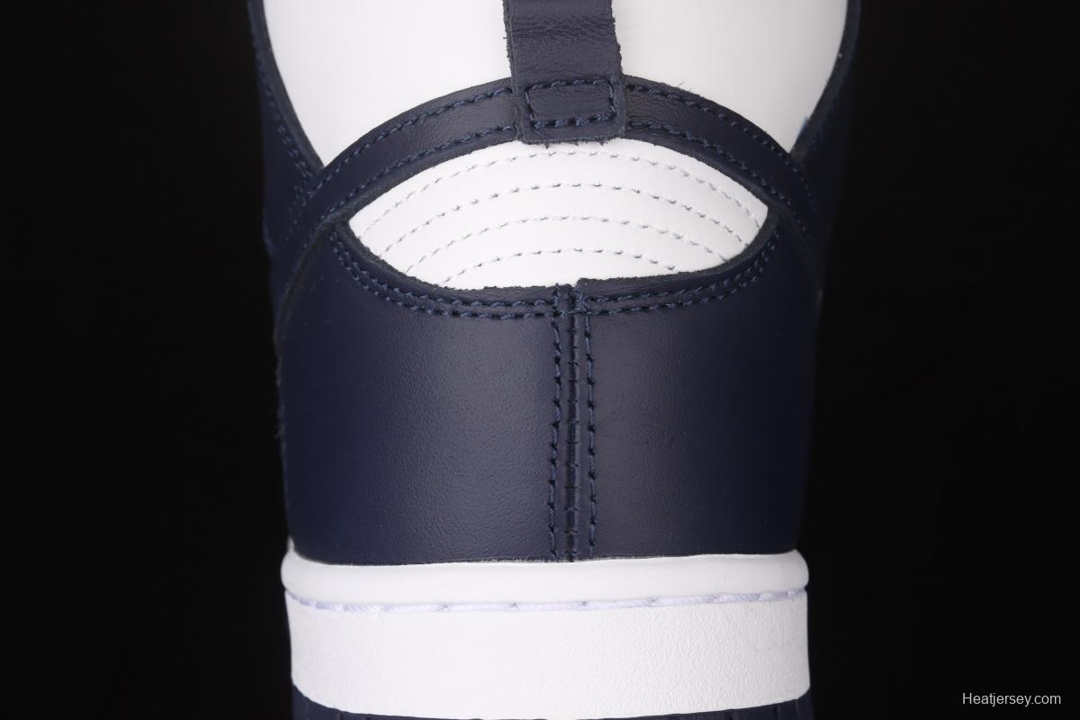 NIKE SB DUNK High dark blue and white SB rebound high upper shoes DD1399-104