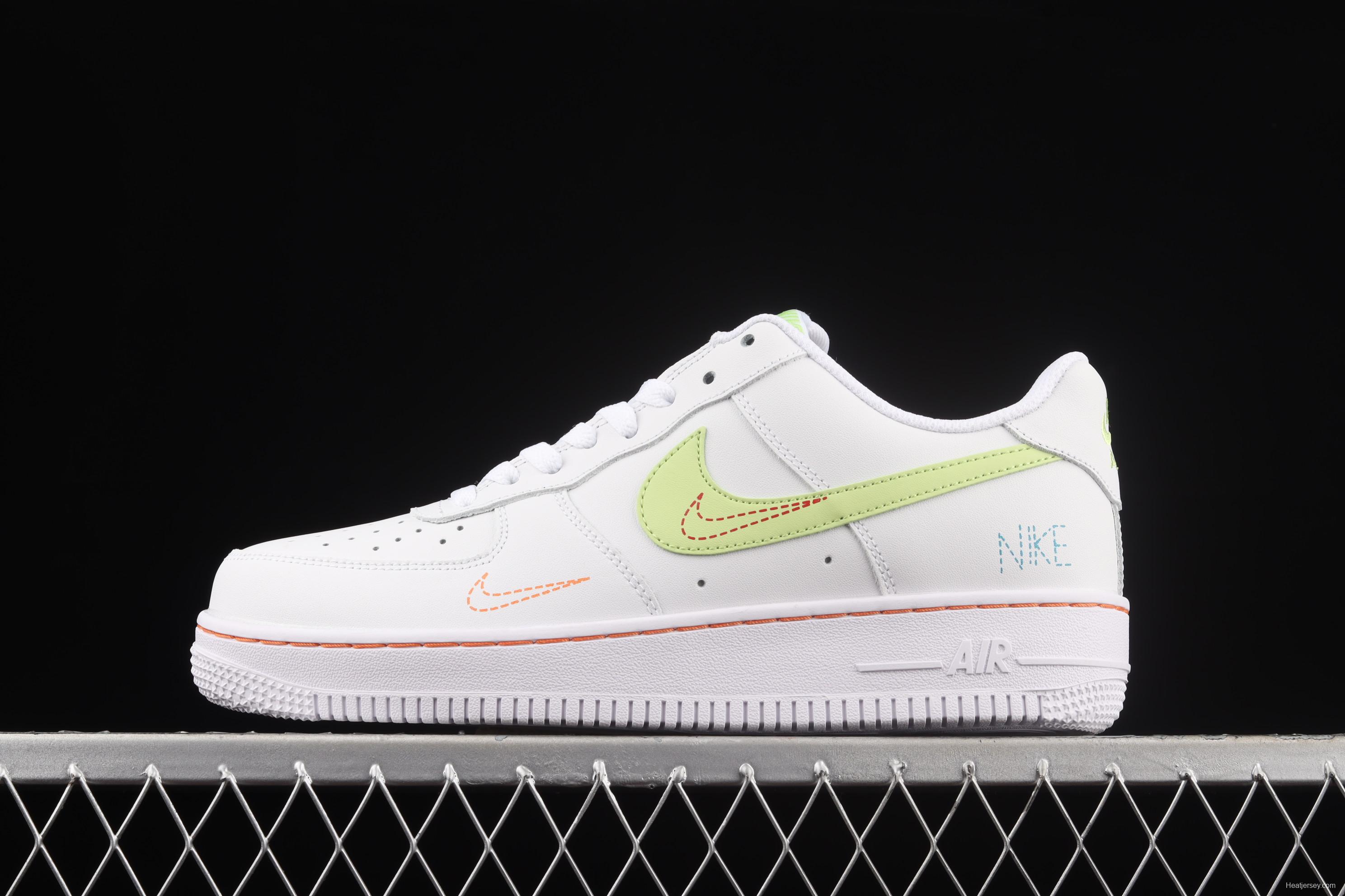 NIKE Air Force 1x07 Low electric embroidery low-top casual board shoes DN8000-100