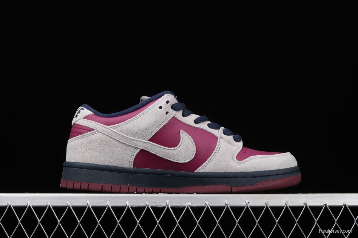 NIKE DUNK Low SB True Berry Bordeaux red and gray dunk series low-side leisure sports skateboard shoes BQ6817-001