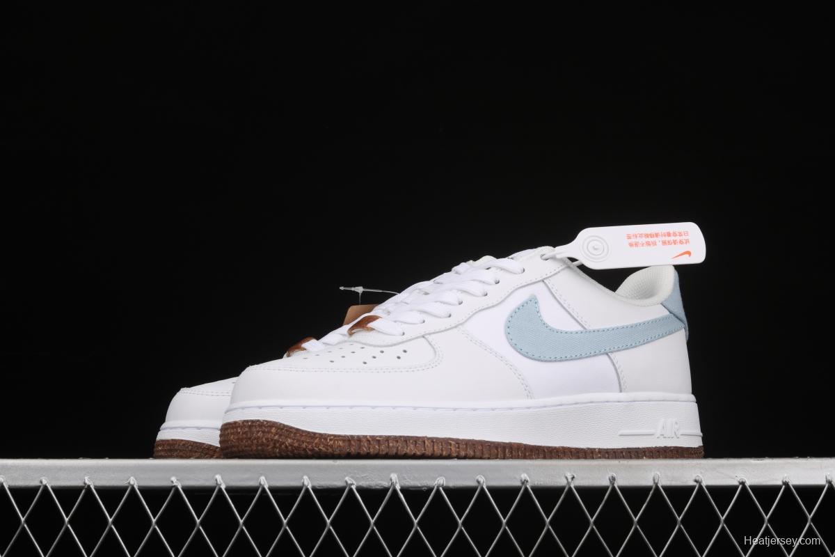 NIKE Air Force 1x07 canvas spliced low-top casual board shoes CZ0338-100