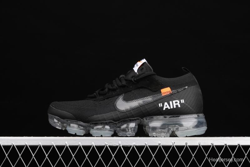 OFF-White x NIKE Vapor Max joint name steam air cushion jogging shoes AA3831-002