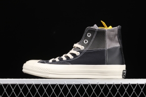 Converse Chuck 70 Converse limited mixed material splicing high-top casual board shoes 163220C