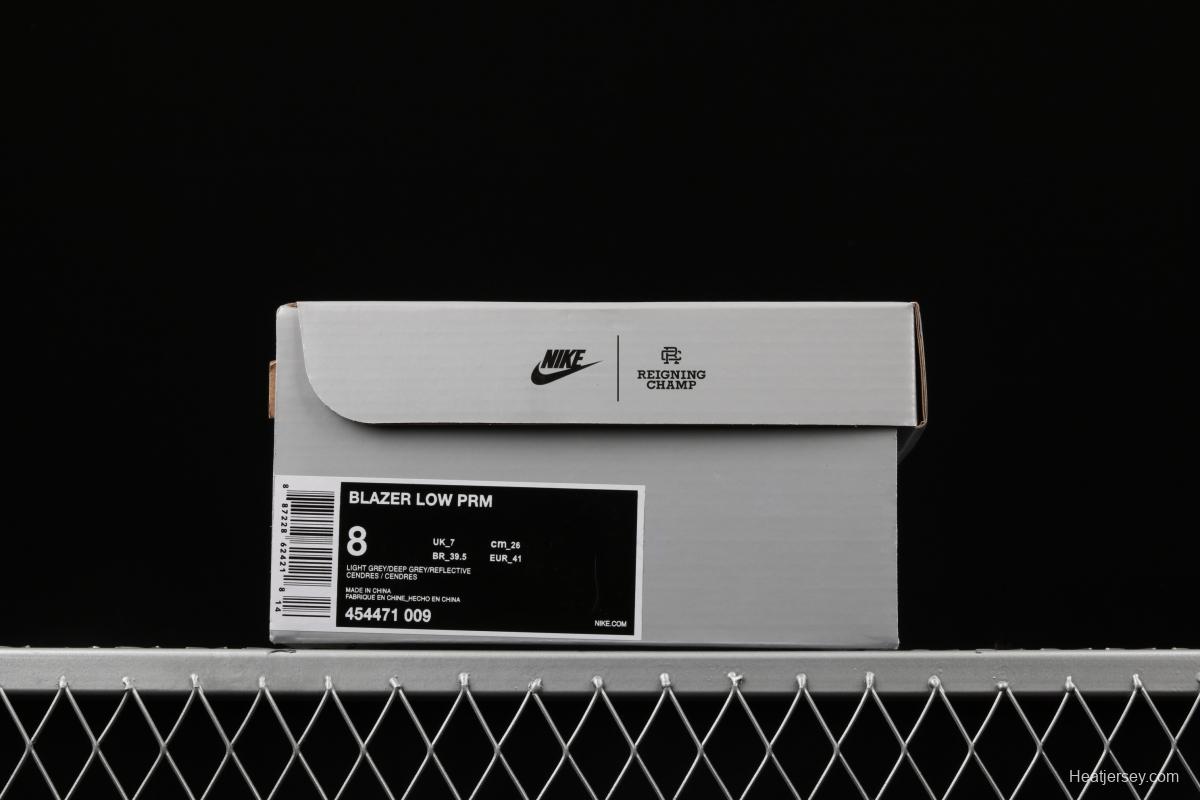 Reigning Champ x NIKE Blazer SB defending champion 3M reflective joint name board shoes 454471-009