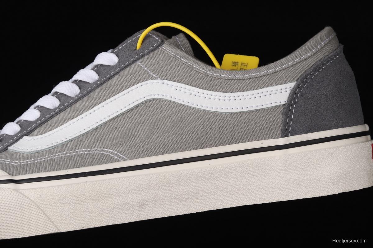 Vans Style 36 gray and white crescent toe low upper shoes VN0A3MVL195