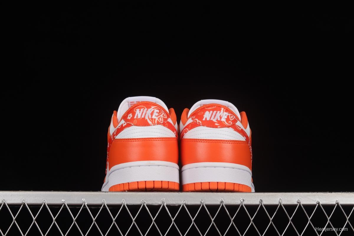 NIKE DUNK Low Cashew Blossom White Orange SB Buckle Breakbackboard Fashion Casual Sneakers DH4401-103