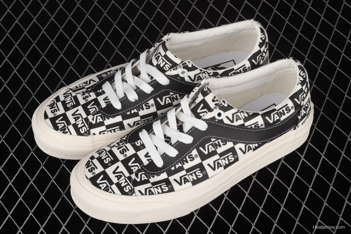 Vans Bold Ni checkerboard black and white printed cashew flower low upper board shoes VN0A3WLP42M