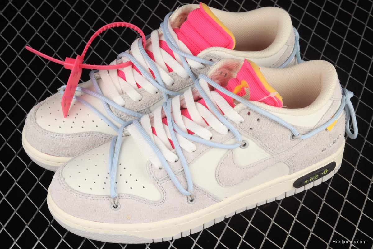 OFF-White x NIKE DUNK Low OW suede SB buckle rebound fashion casual board shoes DJ0950-113