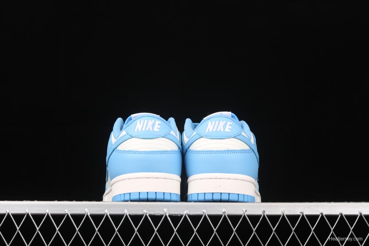 NIKE DUNK Low University Blue White Blue North Carolina White Blue Slam Dunk Series low side Leisure Sports Skateboard shoes DD1391-102