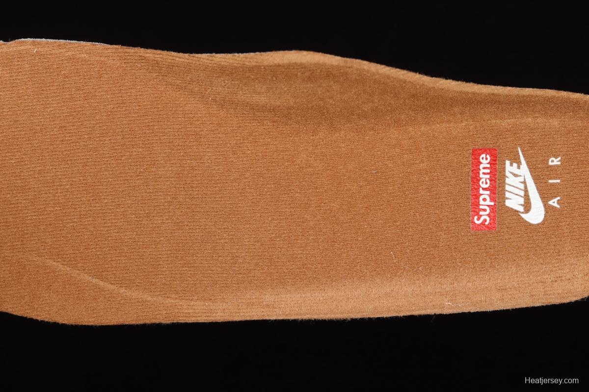 Supreme x NIKE Air Force 1 Low AF1 co-branded wheat suede low-top casual board shoes DN1555-200