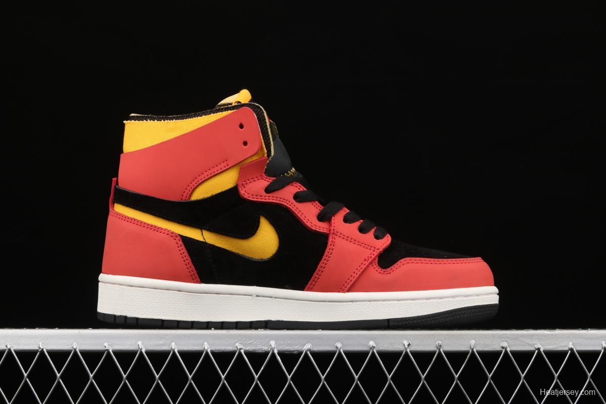 Air Jordan 1 Zoom CMFT AJ Black, Red, Yellow, CT0978-006