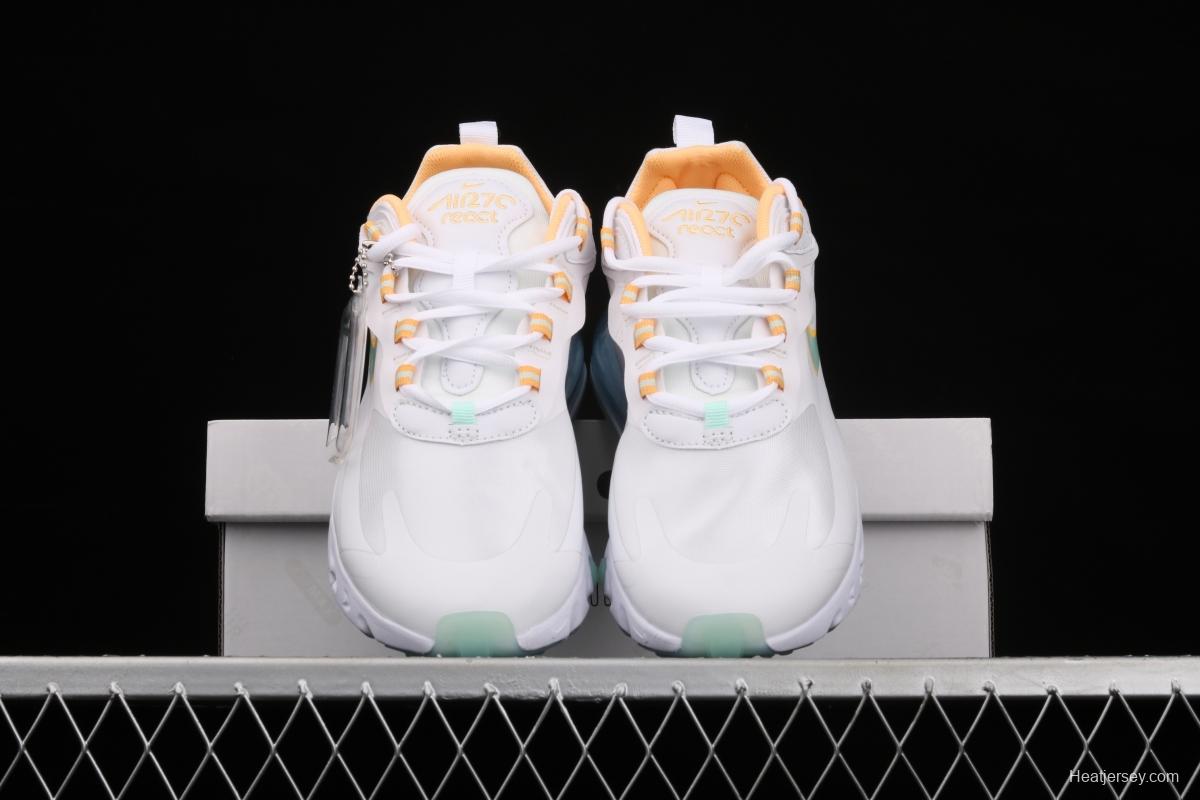 NIKE Air Max 270React new high frequency mesh hollowed-out half-palm air cushion running shoes DJ3027-100