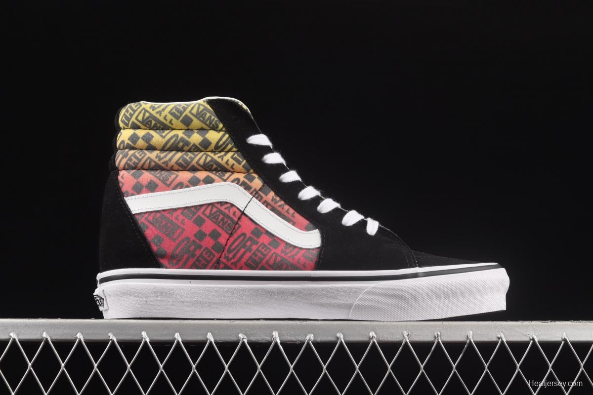 Vans Sk8-Hi Slim graded letter printed high-top casual board shoes VN0A4U3C2N5