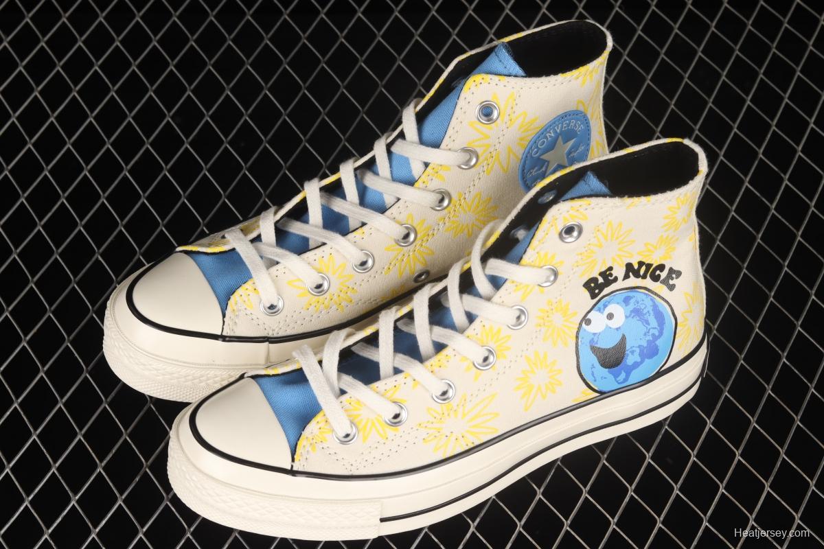 Converse ChuNIKE Taylor spring 2022 new earth graffiti hit high-top casual board shoes 172863C