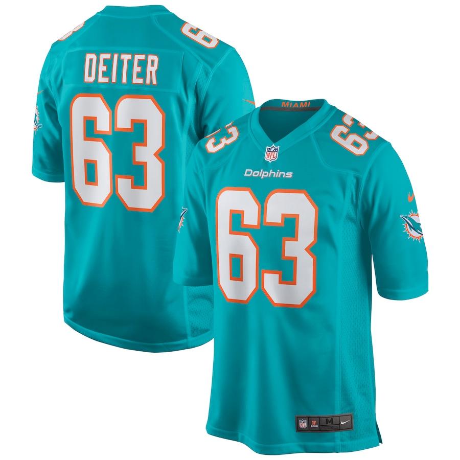 Men's Michael Deiter Aqua Player Limited Team Jersey