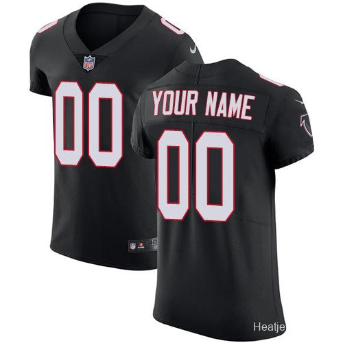 Men's Black Alternate Customized Elite Team Jersey