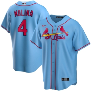 Men's Yadier Molina Light Blue Alternate 2020 Player Team Jersey