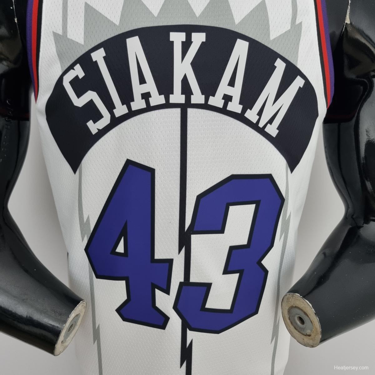 Toronto Raptors SIAKAM #43 White NBA Jersey