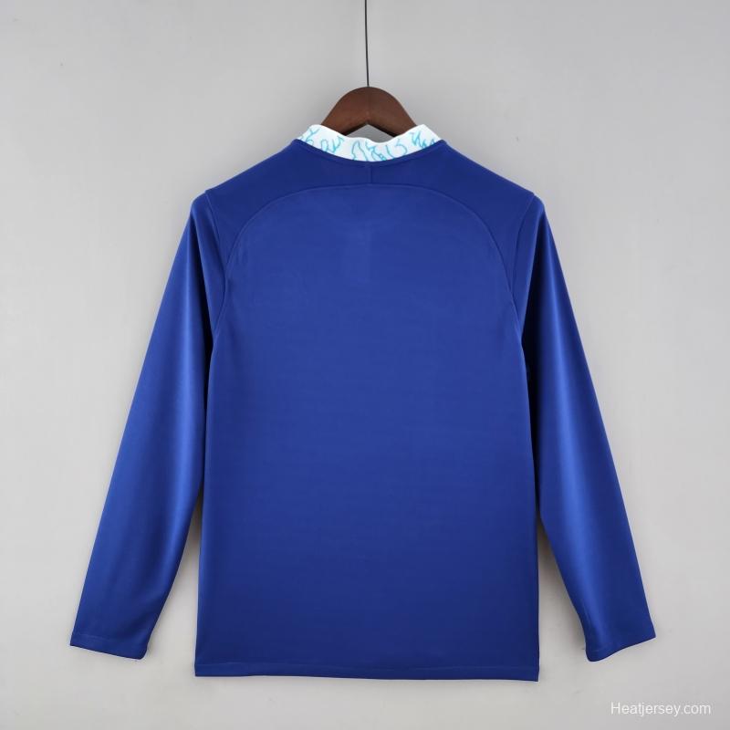 22/23 Long Sleeve Chelsea Home  Soccer Jersey