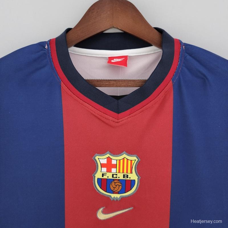 Retro 98/99 Barcelona Home  Soccer Jersey