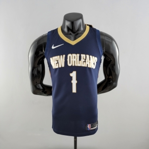 75th Anniversary New Orleans Pelicans Williams #1 Navy Blue NBA Jersey