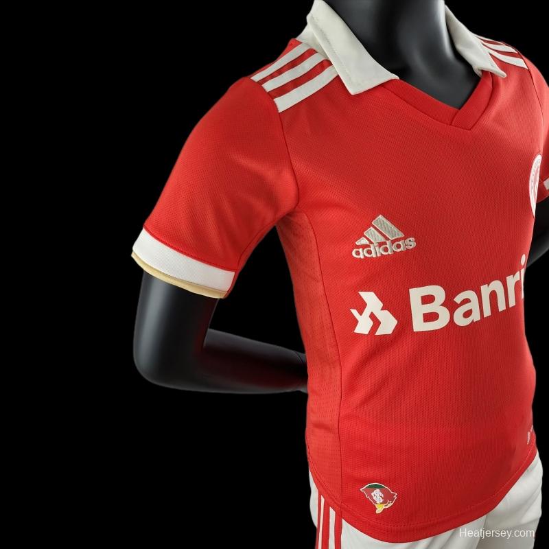 22/23 Kids Kit SC Internacional Home Size：16-28 Soccer Jersey