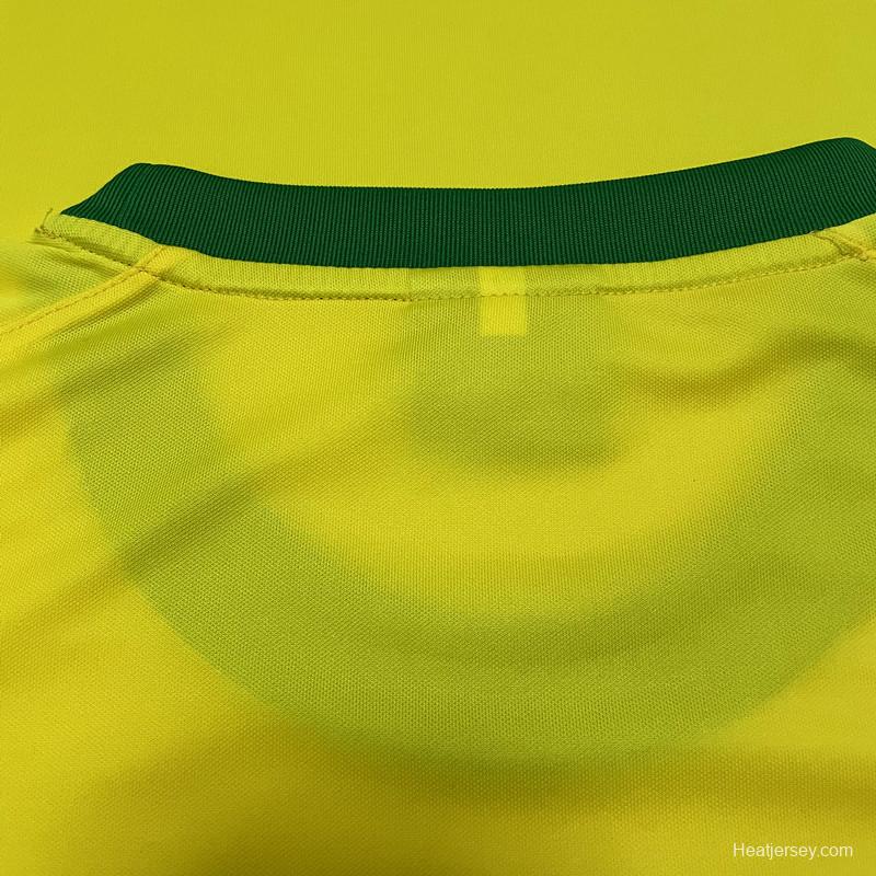 Retro 1970 Brazil Home Soccer Jersey