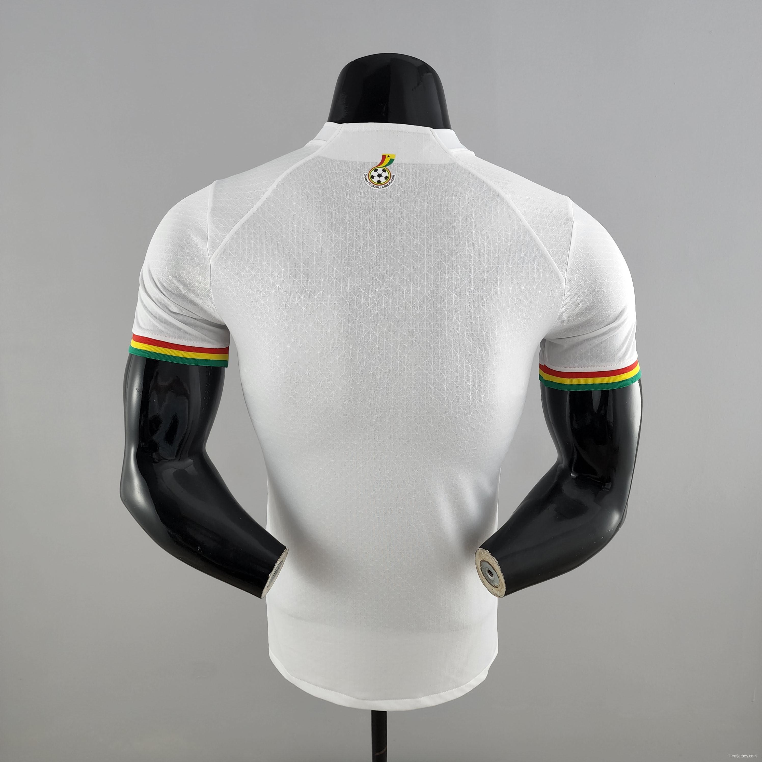 Player Version 2022 Ghana Home Soccer Jersey