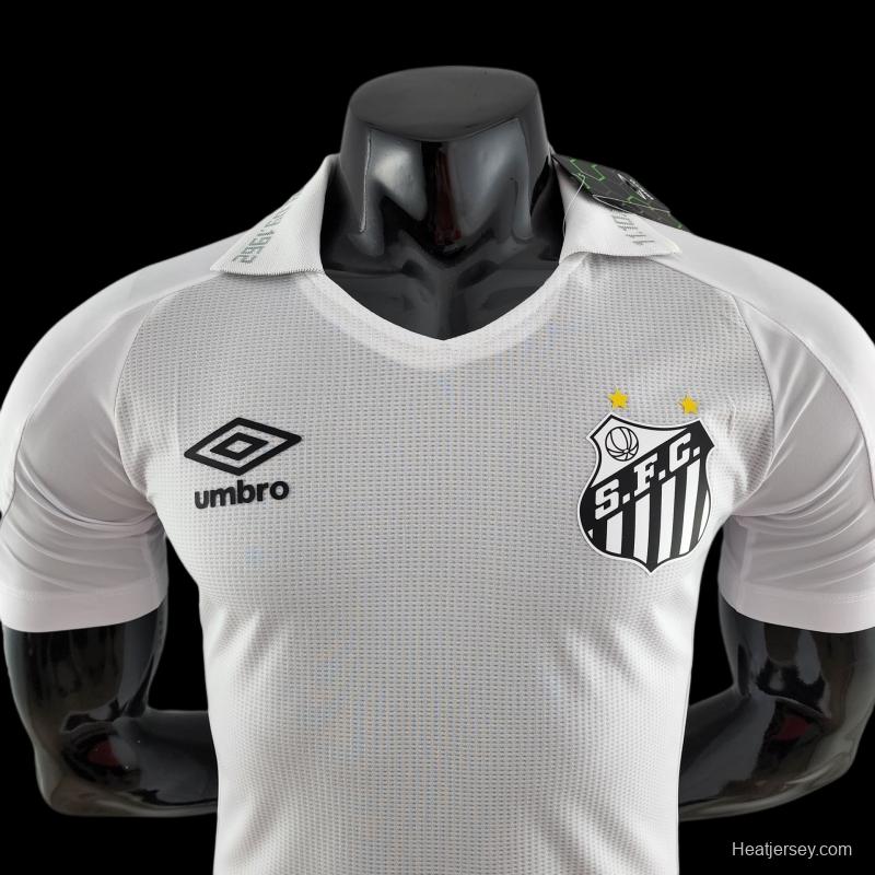 Player Version 22/23 Santos Home Soccer Jersey