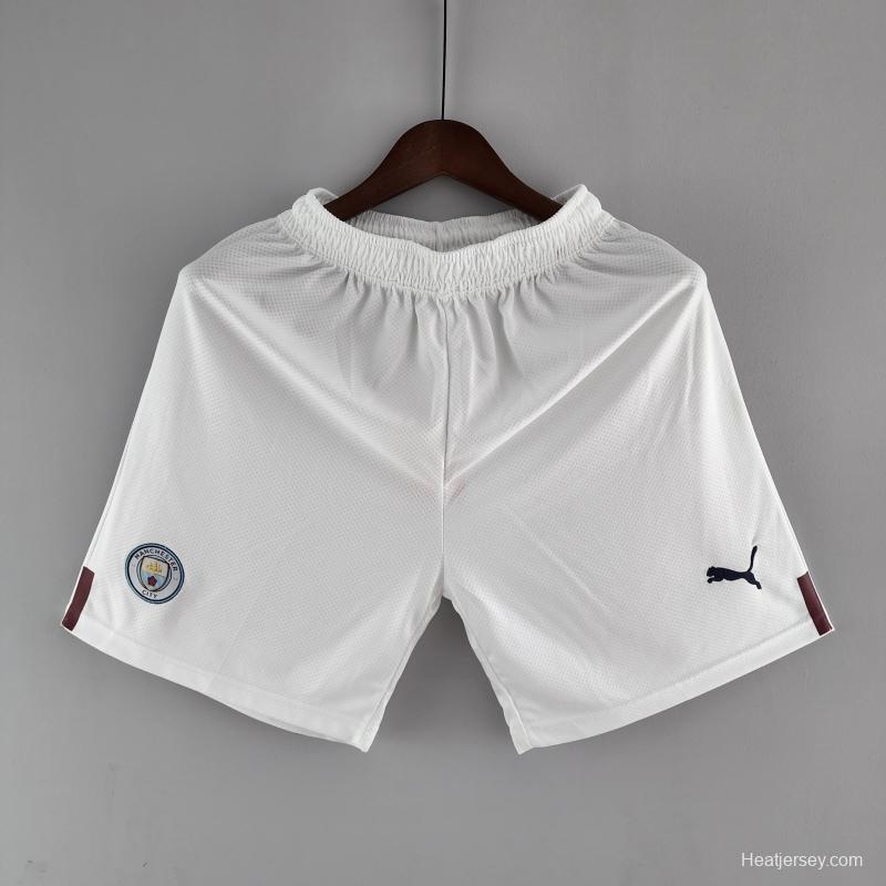 22/23 Manchester City Shorts White