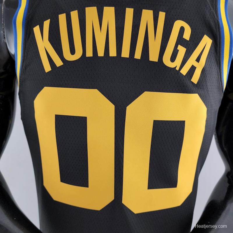 2022 75th Anniversary KUMINGA #00 Warriors City Edition Black NBA Jersey