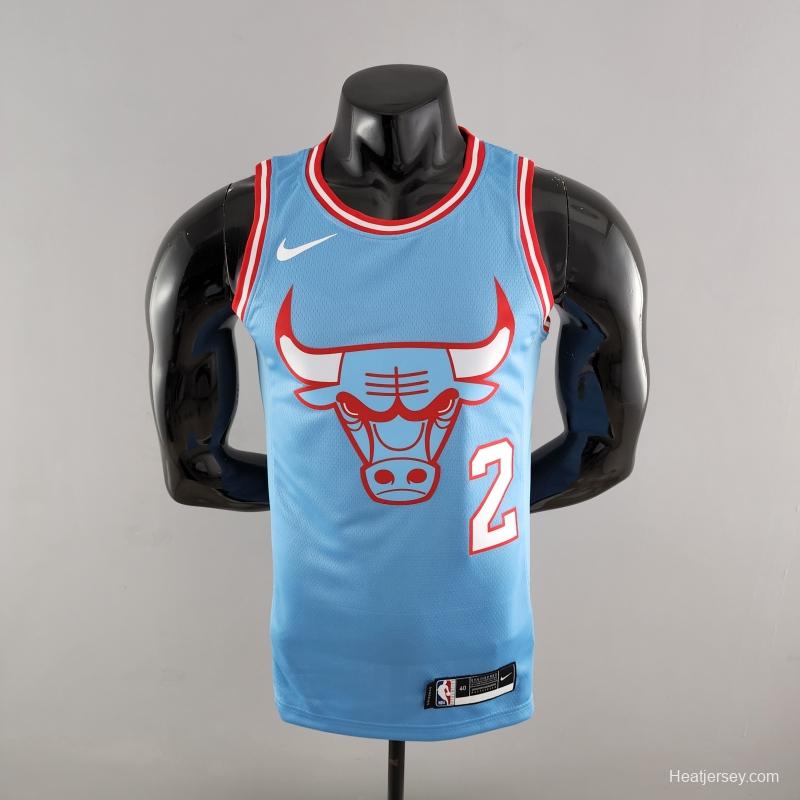 Chicago Bulls BALL#2 Blue NBA Jersey