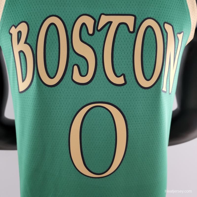 2020 Tatum #0 Boston Celtics City Edition Green NBA Jersey